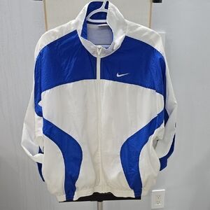 Nike Men's Windbreaker in Blue and White